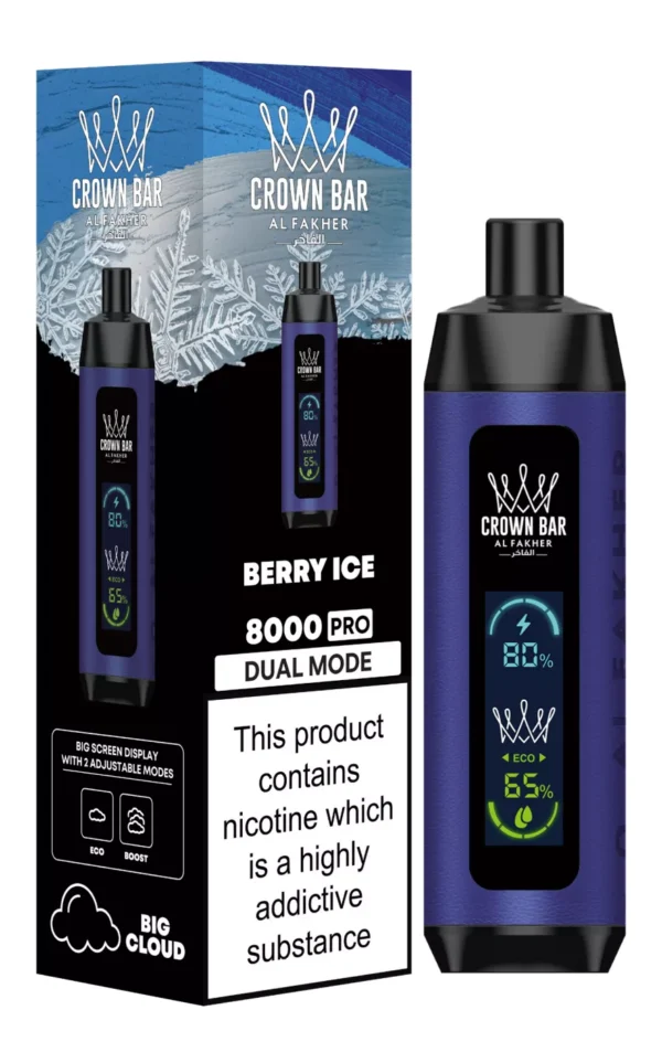 Al Fakher Crown Bar Big Cloud 8000 Pro Dual Mode Plein écran à faible teneur en nicotine Stylo à vape jetable rechargeable en vrac Acheter en gros - Stock d'entrepôt européen - HoldVape - 15