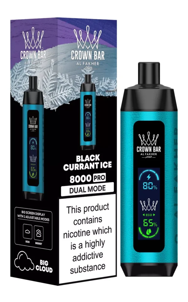 Al Fakher Crown Bar Big Cloud 8000 Pro Dual Mode Plein écran à faible teneur en nicotine Stylo à vape jetable rechargeable en vrac Acheter en gros - Stock d'entrepôt européen - HoldVape - 14