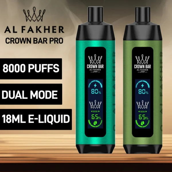 Al Fakher Crown Bar Big Cloud 8000 Pro Dual Mode Plein écran à faible teneur en nicotine Stylo à vape jetable rechargeable en vrac Acheter en gros - Stock d'entrepôt européen - HoldVape - 1
