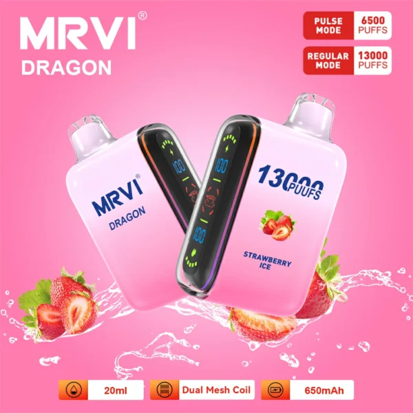 MRVI Dragon 13000 Puffs Dual Mesh digitális képernyő 2% 5% Alacsony nikotin tartalmú újratölthető eldobható Vapes Pen tömeges vásárlás Nagyker - HoldVape - 5