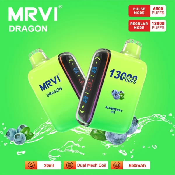 MRVI Dragon 13000 Puffs Dual Mesh digitális képernyő 2% 5% Alacsony nikotin tartalmú újratölthető eldobható Vapes Pen tömeges vásárlás Nagyker - HoldVape - 8