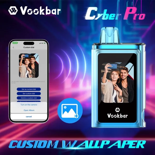 Vookbar Cyber ​​Pro 30000 Puffs Dual Mesh érintőképernyő 0% 2% 3% 5% Alacsony nikotintartalmú újratölthető eldobható Vapes Pen tömeges vásárlás Nagyker - HoldVape - 11