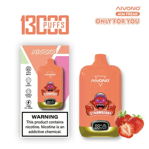 AIVONO AIM FREAK 13000 Puffs digitális képernyő 0% 2% 3% 5% Alacsony nikotin tartalmú újratölthető eldobható Vapes Pen tömeges vásárlás Nagyker - HoldVape - 8