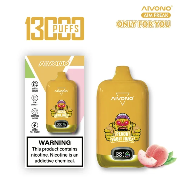 AIVONO AIM FREAK 13000 Puffs digitális képernyő 0% 2% 3% 5% Alacsony nikotin tartalmú újratölthető eldobható Vapes Pen tömeges vásárlás Nagyker - HoldVape - 9