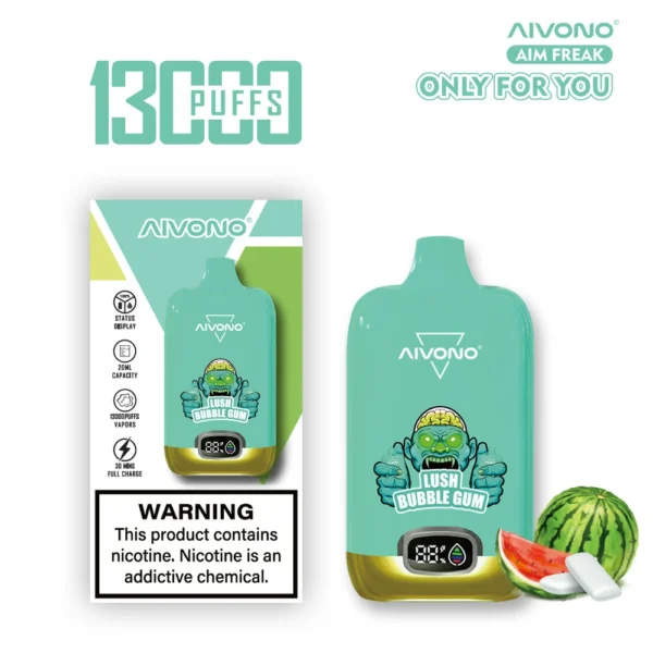 AIVONO AIM FREAK 13000 Puffs digitális képernyő 0% 2% 3% 5% Alacsony nikotin tartalmú újratölthető eldobható Vapes Pen tömeges vásárlás Nagyker - HoldVape - 10
