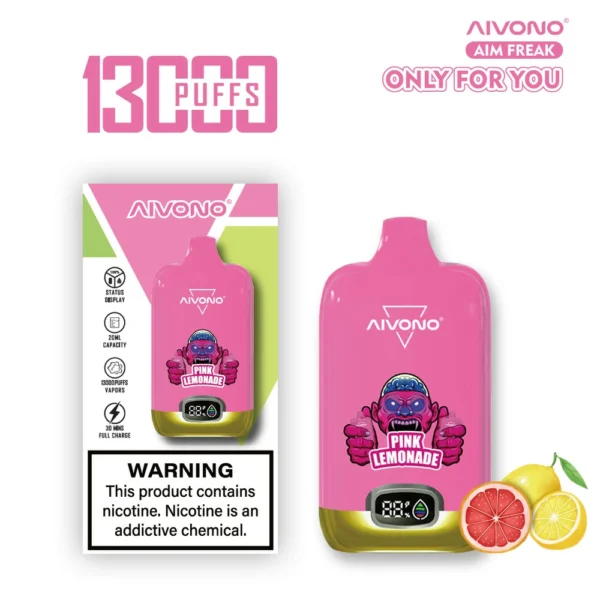AIVONO AIM FREAK 13000 Puffs digitális képernyő 0% 2% 3% 5% Alacsony nikotintartalmú újratölthető eldobható Vapes Pen tömeges vásárlás Nagyker - HoldVape - 11