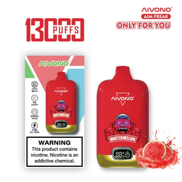 AIVONO AIM FREAK 13000 Puffs digitális képernyő 0% 2% 3% 5% Alacsony nikotintartalmú újratölthető eldobható Vapes toll tömeges vásárlás Nagykereskedelmi - HoldVape - 2