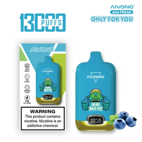 AIVONO AIM FREAK 13000 Puffs digitális képernyő 0% 2% 3% 5% Alacsony nikotintartalmú újratölthető eldobható Vapes Pen tömeges vásárlás Nagyker - HoldVape - 4