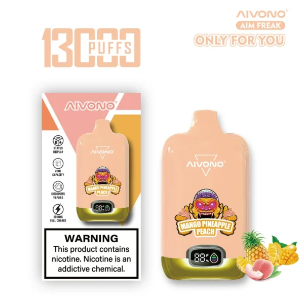 AIVONO AIM FREAK 13000 Puffs digitális képernyő 0% 2% 3% 5% Alacsony nikotin tartalmú újratölthető eldobható Vapes Pen tömeges vásárlás Nagykereskedelmi - HoldVape - 7
