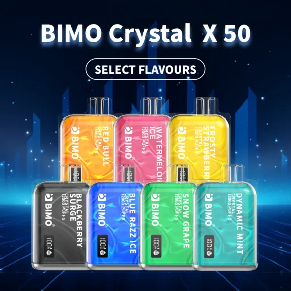 BIMO Crystal 12000 Puffs 2% 5% Nikotinarm, wiederaufladbar, Einweg-Vapes, Pen, Großpackung, Großhandel kaufen – HoldVape – 24