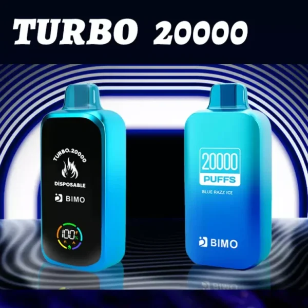 BIMO Turbo 20000 Puffs Full Screen 0% 2% 5% Low Nicotine Rechargeable Disposable Vapes Pen Bulk Buy Wholesale - HoldVape - 1