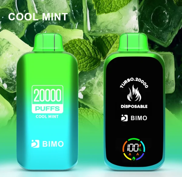 BIMO Turbo 20000 Puffs Full Screen 0% 2% 5% Low Nicotine Rechargeable Disposable Vapes Pen Bulk Buy Wholesale - HoldVape - 7