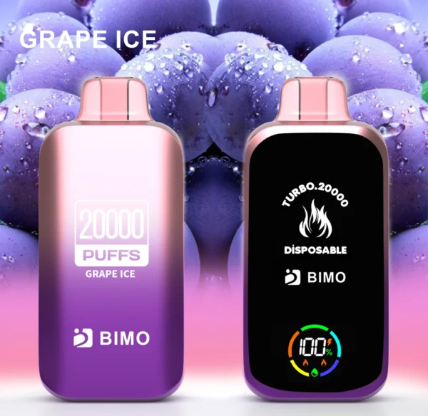 BIMO Turbo 20000 Puffs Full Screen 0% 2% 5% Low Nicotine Rechargeable Disposable Vapes Pen Bulk Buy Wholesale - HoldVape - 5