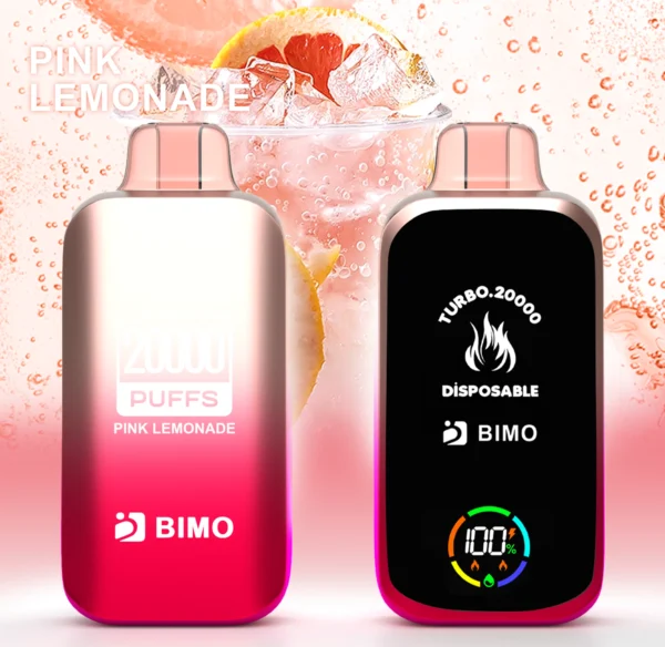 BIMO Turbo 20000 Puffs Full Screen 0% 2% 5% Low Nicotine Rechargeable Disposable Vapes Pen Bulk Buy Wholesale - HoldVape - 4