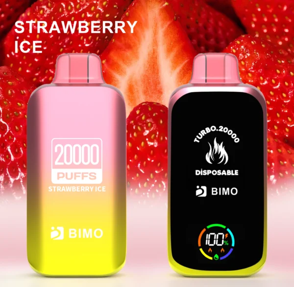 BIMO Turbo 20000 Puffs Full Screen 0% 2% 5% Low Nicotine Rechargeable Disposable Vapes Pen Bulk Buy Wholesale - HoldVape - 3