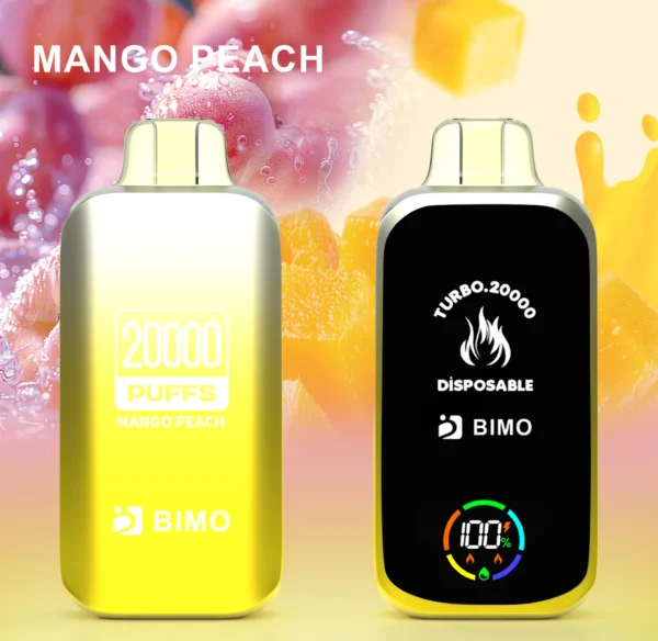 BIMO Turbo 20000 Puffs Full Screen 0% 2% 5% Low Nicotine Rechargeable Disposable Vapes Pen Bulk Buy Wholesale - HoldVape - 2