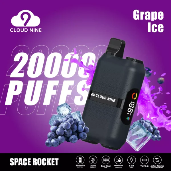 CLOUD NINE D33 20000 Puffs Dual Mesh Immersive Screen 5% Alacsony nikotintartalmú Újratölthető Eldobható Vapes Pen Tömeges Vásárlás Nagyker - HoldVape - 11