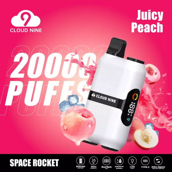CLOUD NINE D33 20000 Puffs Dual Mesh Immersive Screen 5% Alacsony nikotintartalmú Újratölthető Eldobható Vapes Pen Tömeges Vásárlás Nagyker - HoldVape - 4