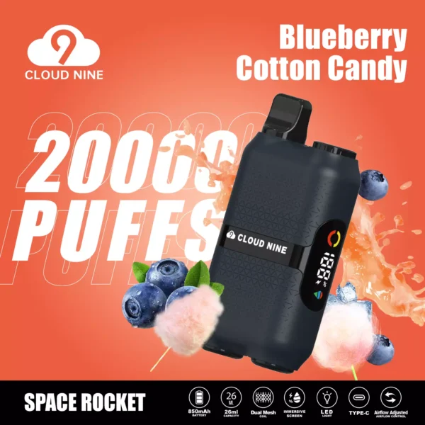 CLOUD NINE D33 20000 Puffs Dual Mesh Immersive Screen 5% Alacsony nikotintartalmú Újratölthető Eldobható Vapes Pen Tömeges Vásárlás Nagyker - HoldVape - 7
