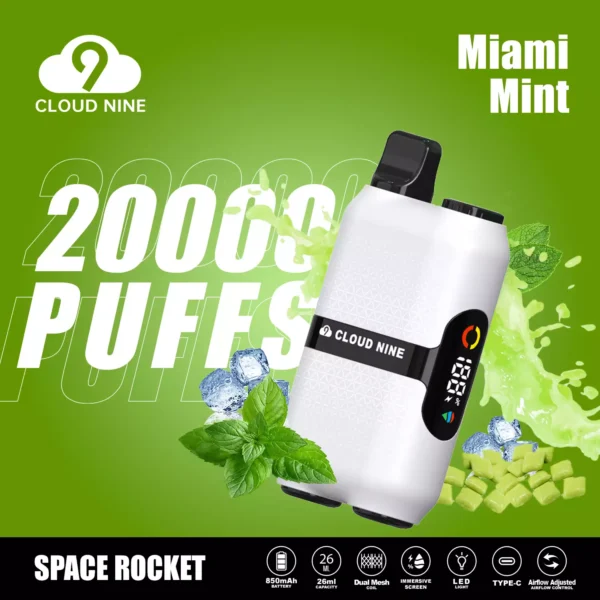 CLOUD NINE D33 20000 Puffs Dual Mesh Immersive Screen 5% Alacsony nikotintartalmú újratölthető eldobható Vapes Pen tömeges vásárlás Nagykereskedelmi - HoldVape - 8