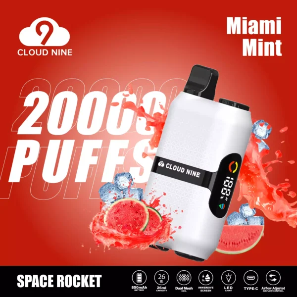 CLOUD NINE D33 20000 Puffs Dual Mesh Immersive Screen 5% Alacsony nikotintartalmú újratölthető eldobható Vapes Pen tömeges vásárlás Nagykereskedelmi - HoldVape - 10