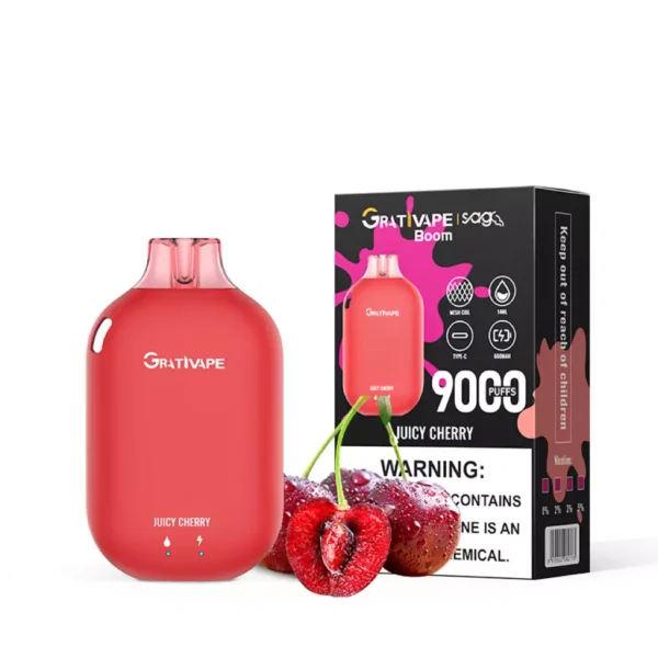 Grativape Boom 9000 Puffs 0% 2% 3% 5% Nikotynowy akumulator Jednorazowe Vapes Pen Luzem Kup hurtowo - HoldVape - 10