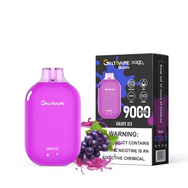 Grativape Boom 9000 Puffs 0% 2% 3% 5% Nikotynowy Akumulator Jednorazowy Vapes Pen Luzem Kup hurtowo - HoldVape - 14