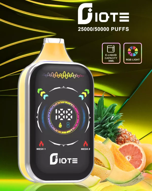 IQTE 50000 Puffs Dual Mesh RGB teljes képernyős 0% 2% 5% Alacsony nikotin tartalmú, újratölthető, eldobható Vapes Pen tömeges vásárlás Nagyker - HoldVape - 2