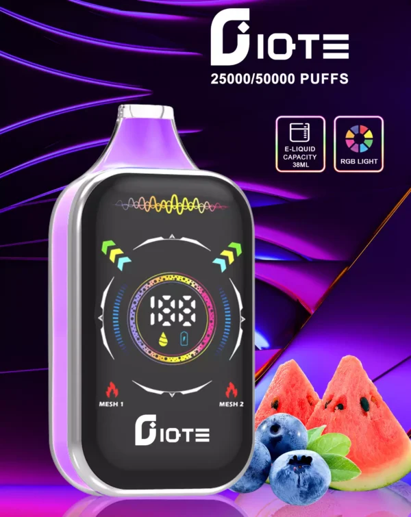 IQTE 50000 Puffs Dual Mesh RGB teljes képernyős 0% 2% 5% Alacsony nikotintartalmú újratölthető eldobható Vapes Pen tömeges vásárlás Nagyker - HoldVape - 3