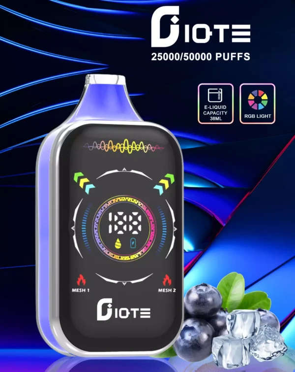 IQTE 50000 Puffs Dual Mesh RGB teljes képernyős 0% 2% 5% Alacsony nikotintartalmú újratölthető eldobható Vapes Pen tömeges vásárlás Nagyker - HoldVape - 10