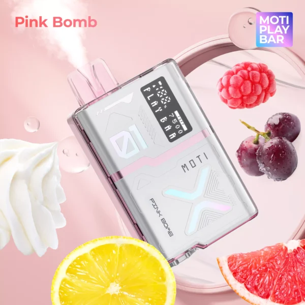 MOTI Play Bar 7500 Puffs Crystal Digital Képernyő 5% Alacsony nikotin tartalmú Újratölthető Eldobható Vapes Pen Tömeges Vásárlás Nagyker - HoldVape - 2