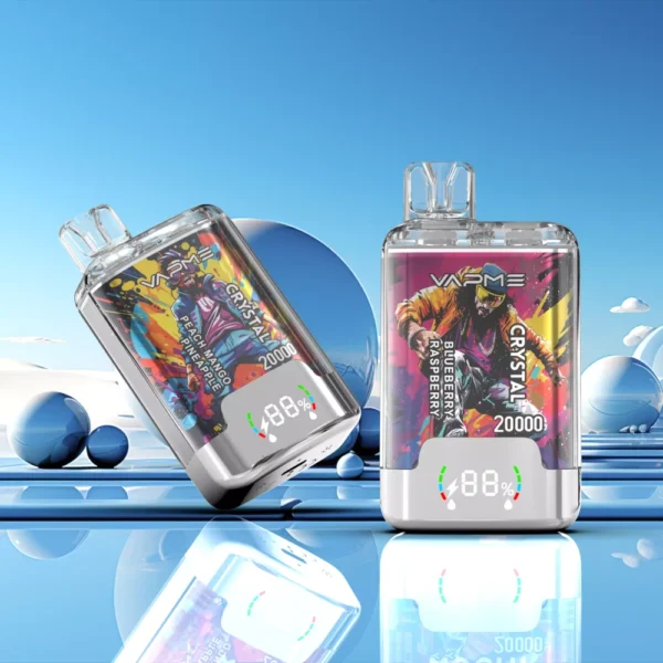 VAPME Crystal 20000 Puffs Dupla ízű digitális képernyő 2% Alacsony nikotintartalmú Újratölthető Eldobható Vapes Pen Tömeges Vásárlás Nagyker - HoldVape - 1