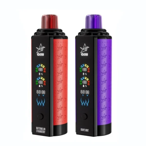 VASY OSSU 30000 Puffs Shisha Hookah Dual Mesh Full Screen 0% 5% Alacsony nikotin tartalmú, újratölthető, eldobható Vapes Pen Tömeges vásárlás Nagykereskedelmi - HoldVape - 4