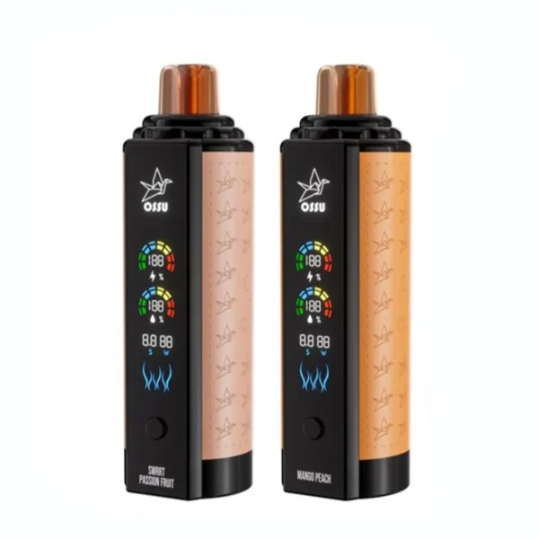 VASY OSSU 30000 Puffs Shisha Hookah Dual Mesh Full Screen 0% 5% Alacsony nikotintartalmú, újratölthető, eldobható Vapes Pen tömeges vásárlás Nagykereskedelmi - HoldVape - 2