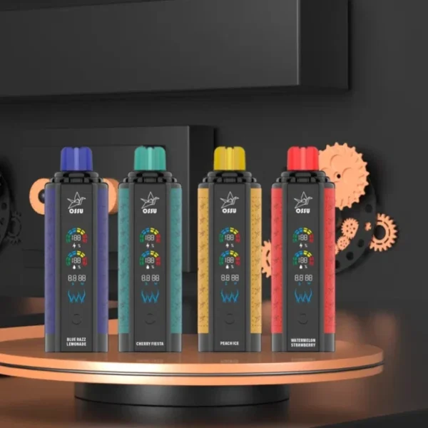 VASY OSSU 30000 Puffs Shisha Hookah Dual Mesh teljes képernyős 0% 5% Alacsony nikotintartalmú, újratölthető, eldobható Vapes Pen tömeges vásárlás Nagykereskedelmi - HoldVape - 7